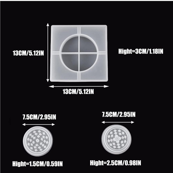 Silicone Herb Grinder & Ashtray Mold for Resin DIY - New in Packaging - Picture 3 of 4